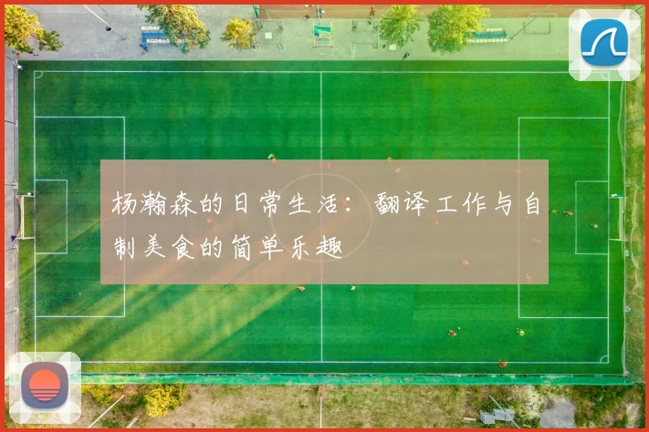 杨瀚森的日常生活：翻译工作与自制美食的简单乐趣